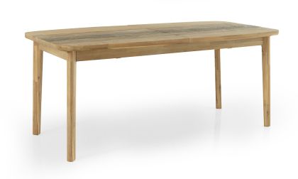 שולחן אוכל נפתח בעיצוב יפיפה ומיוחד, 2 הגדלות אמצע, עד 12 סועדים, שולחן מעץ שיטה מלא, דגם 'טנריף'