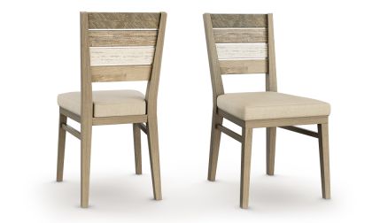 כיסא לפינת אוכל, כיסא ישיבה מעוצב, לבחירה בין 1, 4, 6 או 8 כיסאות, ריפוד בד בצבע אפור, גוף הכיסא עשוי מעץ שיטה, דגם 'הוואנה'