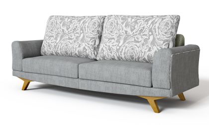 ספה מעוצבת לסלון, ספה דו מושבית או תלת מושבית, לבחירה בהתאמה אישית מקולקציית בדים ייחודית, דגם 'סיישל'