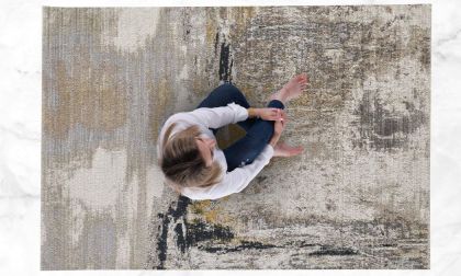 שטיח מעוצב דגם 'ארט' - דוגמא מופשט צבעוני - בשני גדלים לבחירה