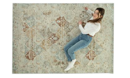 שטיח מעוצב דגם 'בוהו' - דוגמא מודרני - חום אפרפר