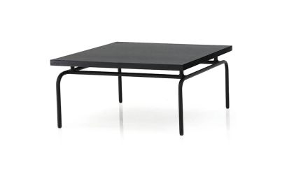 שולחן סלון ריבועי, בעיצוב ייחודי, פורניר אלון גוון שחור דגם 'וורמונט'